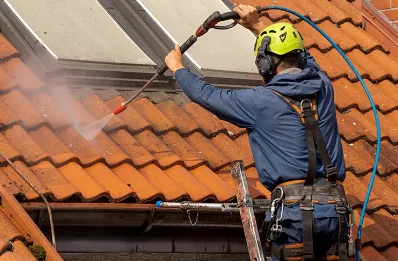Démoussage et hydrofuge de toiture à Courpière